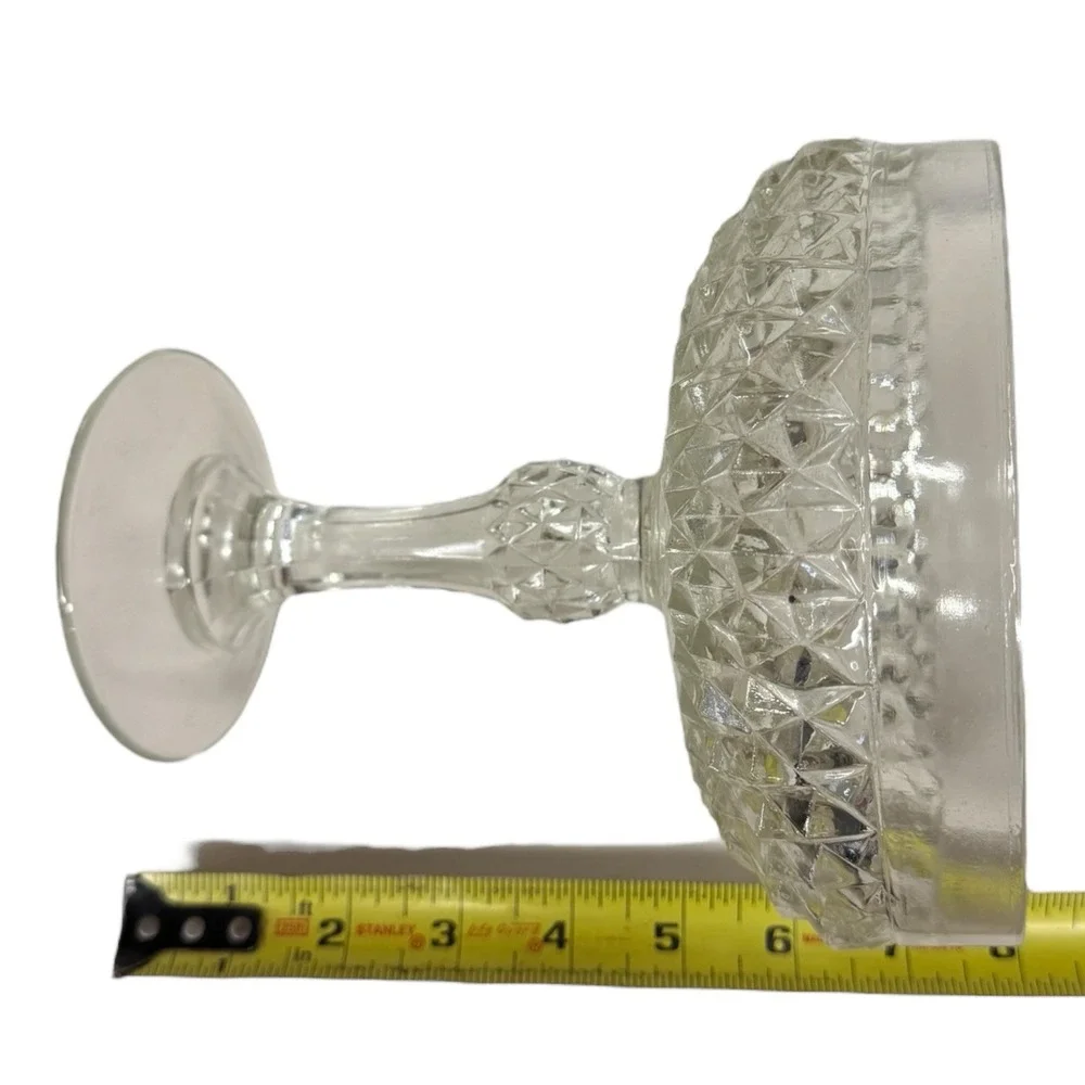Indiana Glass‎ Diamond Point Tall Footed Pedestal Candy Dish